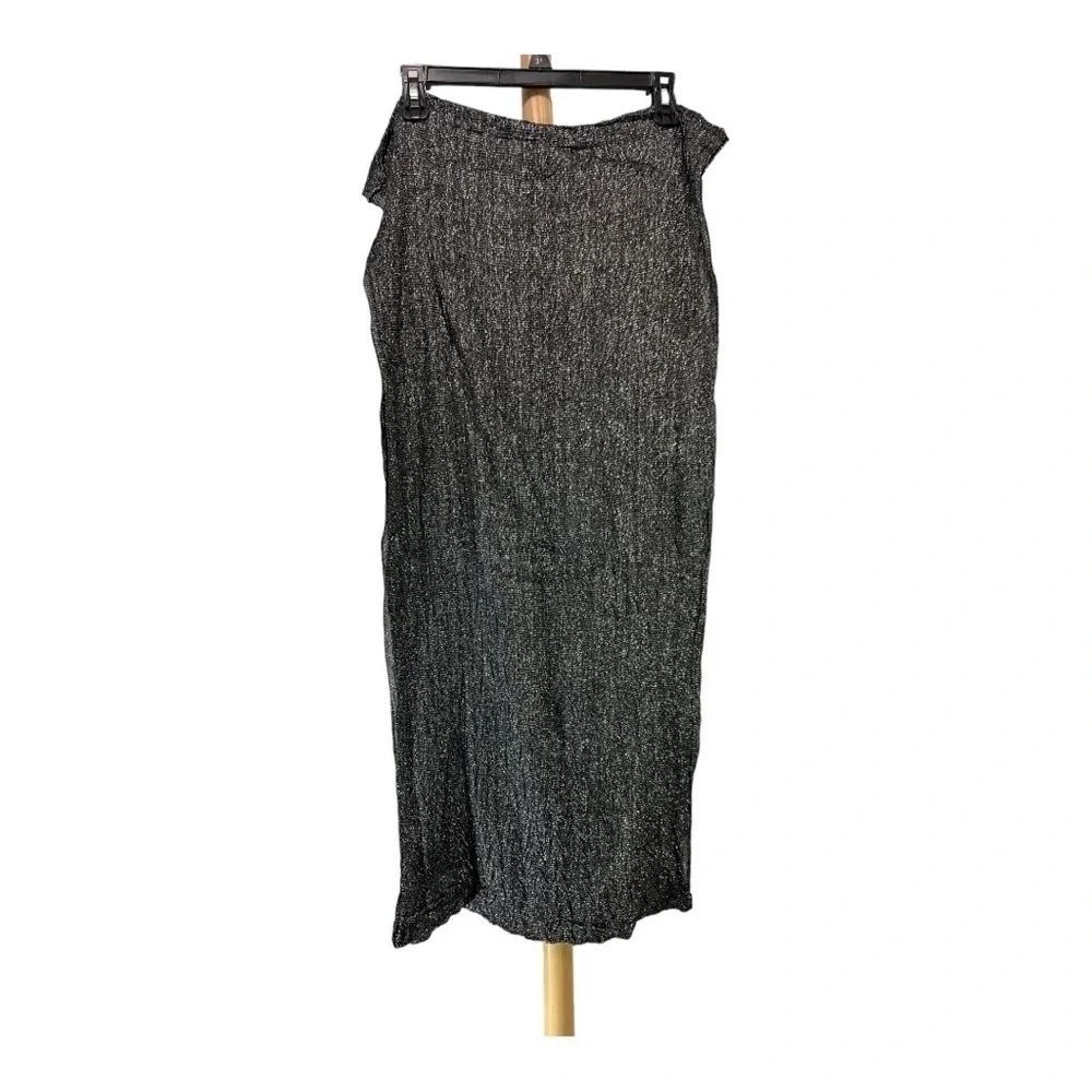 Scarf in woven black and sparkly silver threads 36” x 16”